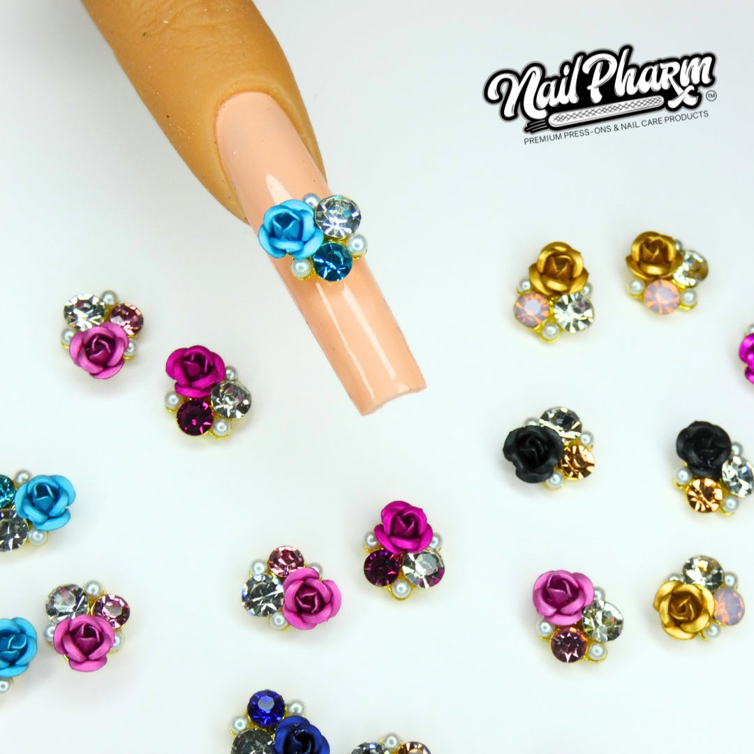 24PCS Rose Garden Nail Jewelry Collection – NailPharm®